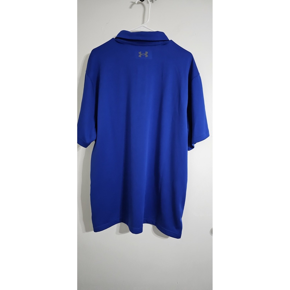 Under Armour Polo Shirt Mens 2XL Cobalt Blue Casual Minimalist Collared Soft - Picture 5 of 6
